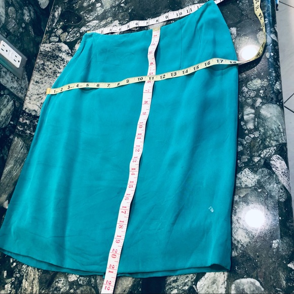 Vintage Ellen Tracy Silk Pencil Cut Lined Skirt Size 8 - Picture 11 of 12